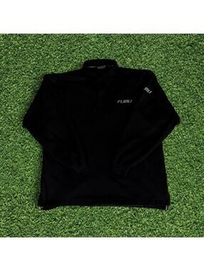 Y2K Vintage FUBU Black Embroidered Long Sleeve Shirt Fits XL